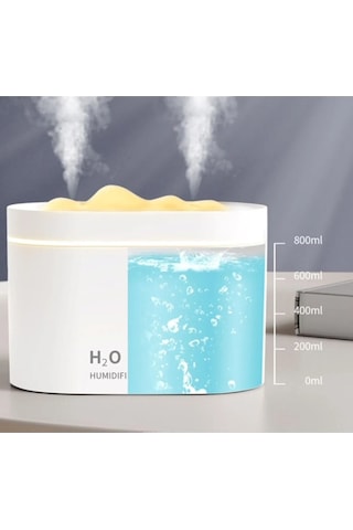 Humidifier 800 Ml Ultrasonik Hava Nemlendirici Double Spray Buhar Makinesi Ve Aroma Difüzörü