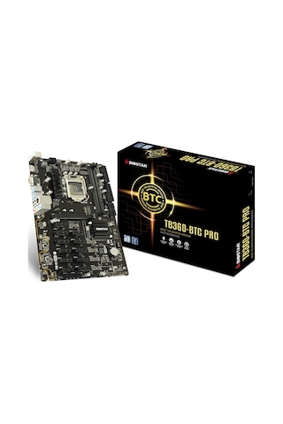 Biostar TB360-BTC PRO Ver.6x 8.9.Nesil LGA 1151 DDR4 2666 M.2 12'li Ekran Girişi HDMI Mining Anakart