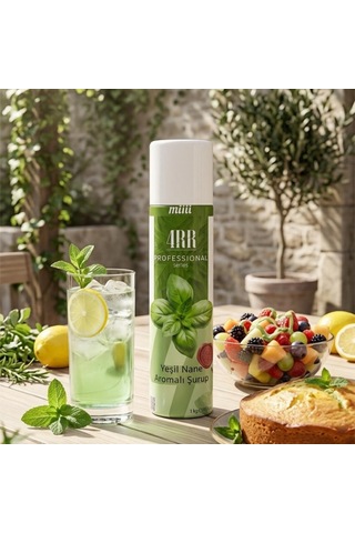 4rr Yeşil Nane Aromalı Kahve & Tropikal İçecek & Kokteyl Şurubu 750 Ml Çekirdek