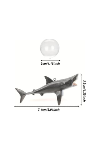 Willowhaven Gri Yüzen Köpekbalığı Akvaryum Dekoru - Ayarlanabilir Gerçekçi Tasarım
