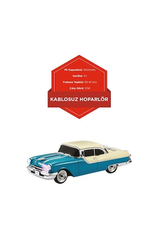 Torima D87 Bluetooth Hoparlör Retro Klasik Araba Tasarımlı 10w Fm Usb Selfie Speaker Yeşil