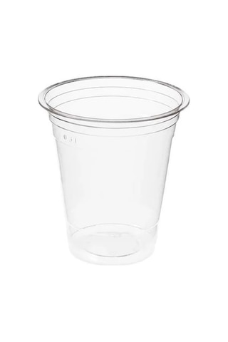 Plastik Milkshake Bardağı 50'li Şeffaf Meşrubat Bardağı Limonata Cup Kapaklı İçecek 300 Cc Ml