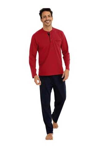 Pierre Cardin 5li Penye Robdöşambr Damat Pijama Set 5560 Bordo
