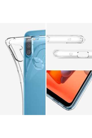 Spigen Galaxy M11 / Galaxy A11 İle Uyumlu Kılıf Liquid Crystal 4 Tarafı Tam Koruma Crystal Clear Şeffaf