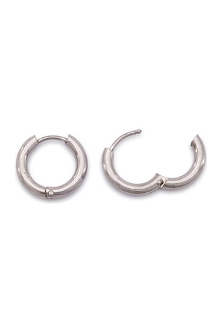 Çelik Halka Küpe Düz Halka Model Unk-826 Gümüş