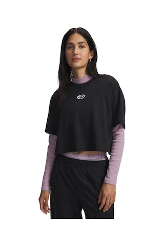Under Armour W Center Lt Ss Kadın T-shirt 6015217-001 Siyah