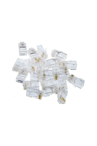 Tek-iş 8p-8c Bilgisayar Rj-45 Plug Network Rj45 Jack Konnektör 25 Adet