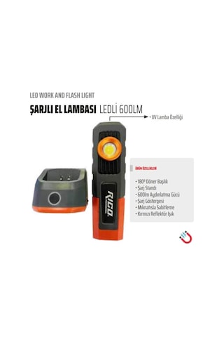 Rico Şarjlı Led Lamba 600 Lümen Standlı 013-rc0027 Beyaz