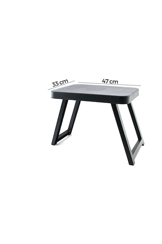 Krt-1137 Katlanabilir Kamp Ve Piknik Masası - Küçük 47x33 Cm Siyah Plastik- 10'li Paket