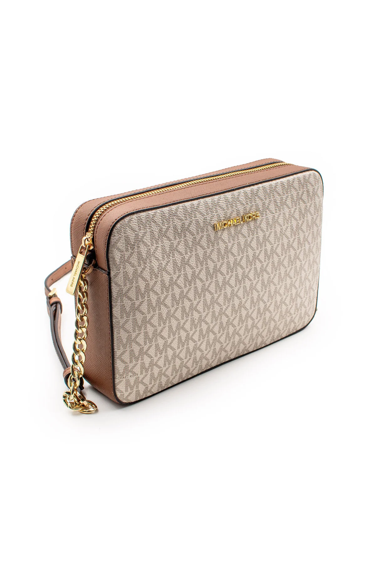 Michael Kors Jet Set Large Logo Crossbody Çapraz Omuz Çantası Vanilya