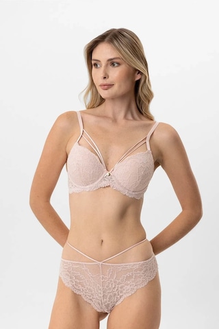Pierre Cardin Soft Push Up Kaplı Dantelli Sütyen Takım Pudra
