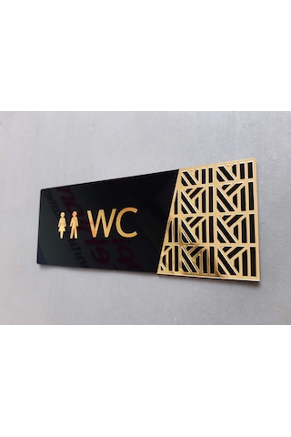 Luxury Black Seri Wc Yönlendirme Levhası