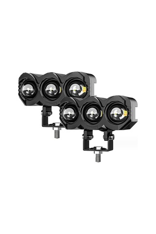 Hallow-2 Adet Motosiklet Işık Led Spot Çift Renkli Yüksek/düşük Lmk00328