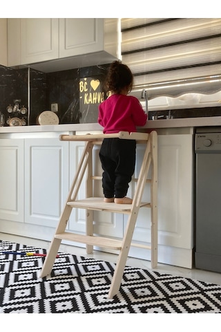 Minik Kaşifler İçin Güvenli Ve Pratik Öğrenme Kulesi Ahşap