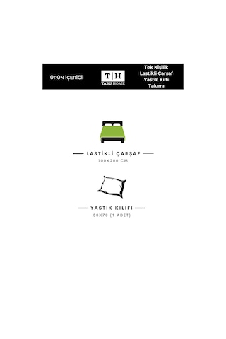 Tabu Home Yıldızlı Mavi Tek Kişilik Lastikli Çarşaf