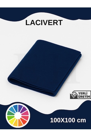 Lacivert Renk Metrelik Ince Keçe Kumaş Keçe 1 Mm Aktivite Keçesi Renkli Keçe 1 Metre 100 Cm X 100 Cm