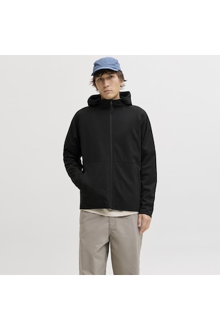 Jack & Jones Erkek Relaxed Fit Kapüsonlu Sweatshirt - Base - 12289209 Siyah