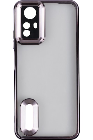 Xiaomi Redmi Note 12s Kılıf Kamera Korumalı Logo Gösteren Zore Omega Kapak Derin Mor