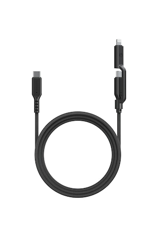 Flow Duo 2in1 1.5m 240w Type-c To Type-c Ve Lightning Pd Hızlı Şarj Kablo - Siyah