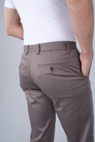 Bisse Bej Doğal Pamuk Pilesiz Spor Pantolon Pns24k24003 D07 Bej