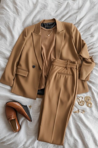 Hanezza Çift Düğmeli Blazer Ceket Plus Size Hardal - 789093682 Hardal