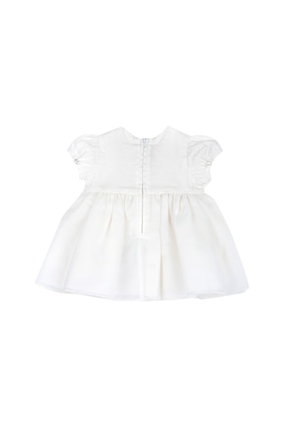 Chicco Kız Bebek Kısa Kollu Elbise 09101691000000 000030 Beyaz