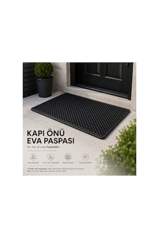 Eva-kapı-önü-paspası 70 50 Ebatında-açık-gri Açık Gri