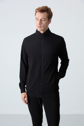 Tommy Life Siyah Pamuklu Kalın Yumuşak Dokulu Comfort Fit Basic Erkek Eşofman Takım - 85260 Siyah