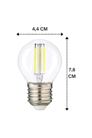 4 Adet Heka 6w 51w 6500k Beyaz Işık E27 Duylu Şeffaf Led Ampul Heka