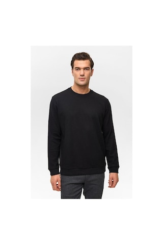 Süvari Siyah Regular Düz Bisiklet Yaka Sweatshirt Sw2013700013-s09 Siyah