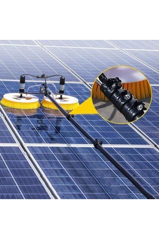 Güneş Enerjili Elektrikli Havuz Temizleme Fırçası Ayarlanabilir Kafa Ve Uzatılabilir Kutuplu - Köpüklü Havuz Ve Pencere Bakımı İçin Verimli Alet, Üstün Temizlik Çözümü
