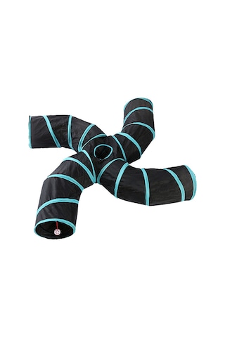 Geeksen Etkileşimli Kedi Tüneli: 4 Kanallı, Katlanabilir, Av Ve Saklanma Oyunu İçin Mükemmel