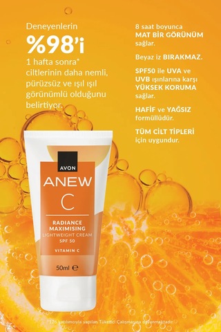 Anew Vitamin C Spf50 Korumalı Nemlendirici Losyon 50 Ml.