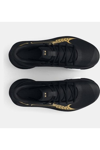 Under Armour Erkek Logo Detaylı Hafif Esneyebilen Bağcıklı Siyah1 Basketbol Ayakkabısı 3026634-001 Siyah - Altın