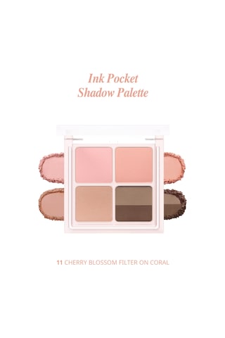 Mat Tonlarda 4lü Far Paleti Perıpera Ink Pocket Shadow Palette 11 Cherry Blossom Filter On Coral