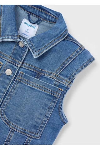 Kız Çocuk Denim Yelek 3364 Mavi