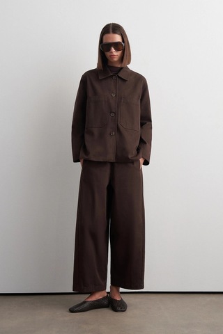 Kadriye Baştürk Barrel Gabardin Pantolon Kahverengi