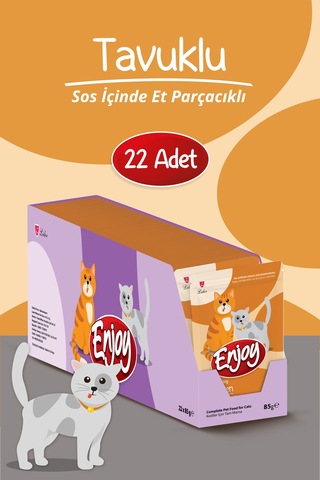 Tavuk Etli Kedi Pouch Yaş Mama 85gr X 22 Adet
