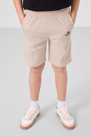 Siyah-taş Pamuklu Oversize Fit Dokuma Hafif Esnek Chino Erkek Çocuk Şort Takım - 11276 Siyah