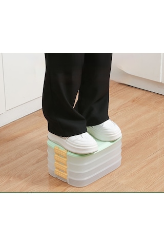 Yystore Büyük Kapasiteli Hamur Tatlısı Saklama Kutusu 4 Parçadan Oluşan Set Kahverengi