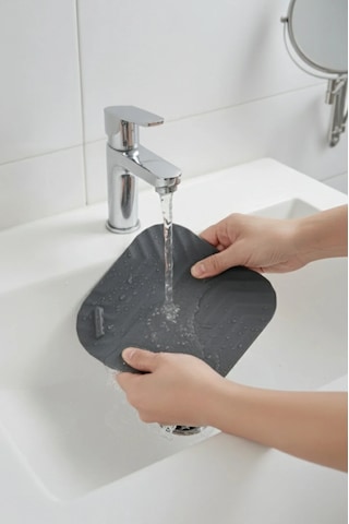 Koku Önleyici Silikon Mat Banyo Mutfak Lavabo Balkon Gider Tıpası Kapağı Gri