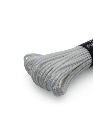 Polyester Paracord İp 4 Mm Beyaz Renk 30 Metre