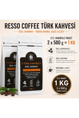Özel Harman Nitelikli Türk Kahvesi 2 X 500 Gr 1 Kilo