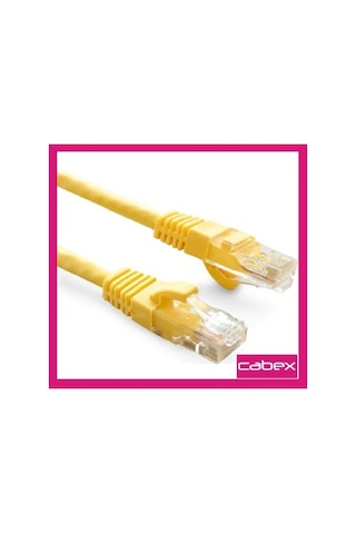 Cabex Cat6 Yellow /  Sarı Patch Cord 1 Mt