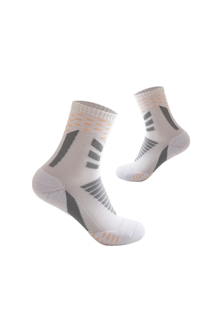Gajeena Erkek Spor Çorapları, Mid-calf, Nylon, Nem Emici, Soluk, Anti Kayma, Basketbol Futbol Koşu İçin, Beyaz Gri Desen, Tek Boyut Beyaz