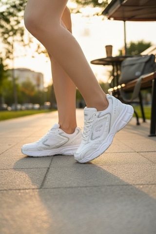 Enoch Erkek Beyaz Kalın Tabanlı Spor Ayakkabı Sneaker Günlük Rahat Kalıp Yürüyüş Modeli Beyaz