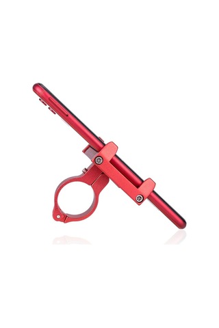 Ztto Z91 Mtb Bisiklet Telefon Tutucu Alüminyum Alaşımlı Bisiklet Gidon Montaj Cep Telefonu Braketi - Kırmızı