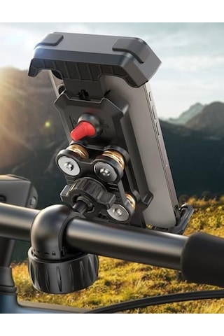 Bike Phone Holder Mount, Bicycle Phone Mount, Dirt Bike Accessories For All 4.7-7.0" Phones, Motorcycle Phone Mount For iPhone Uyumlu 16 Pro Max/15/14/13/12 S25/s24/s23