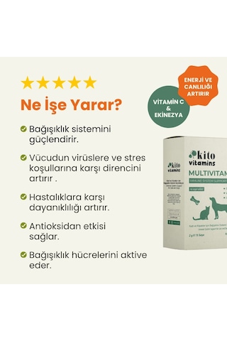 Kito Multivitamin Bağışıklık Sistemi Destekleyici 2 G x 15 Saşe