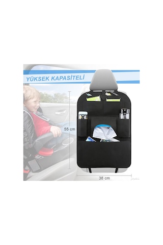 2 Adet Araba Koltuk Arkası Eşya Düzenleyici Araç Organizeri Oto Kılıf Çanta Tablet Cepli Peçetelik